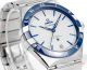 Swiss Copy Omega Constellation New 41mm Full Steel-White-Blue Ceramic Bezel (3)_th.jpg